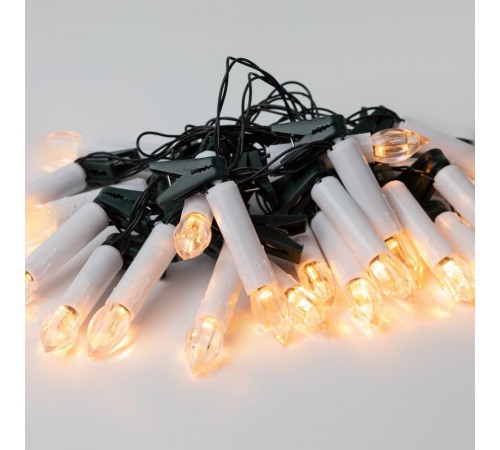 Гирлянда нить ЕGNIG - CAN Свечи, теплый белый, 3,8 м, 220 V, длина провода 1,5 м, 20 LED, IP20  Б0055996  ЭРА