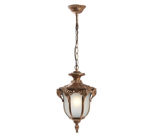 Светильник садово-парковый PL4044 60W 230V E27 200*175*340мм, длина цепи 500мм, черное золото (на цепочке)  11424  FERON