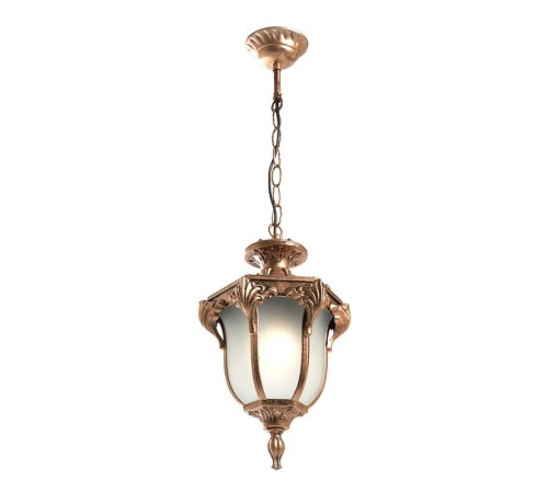 Светильник садово-парковый PL4044 60W 230V E27 200*175*340мм, длина цепи 500мм, черное золото (на цепочке)  11424  FERON