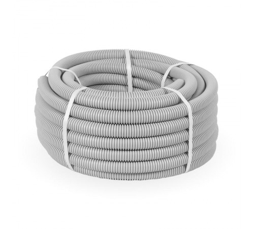 Труба гофрированная ПВХ сверхтяжелая 1100 Н серая д25 (50м/2600м уп/пал) с/з   PR.0125325  Промрукав