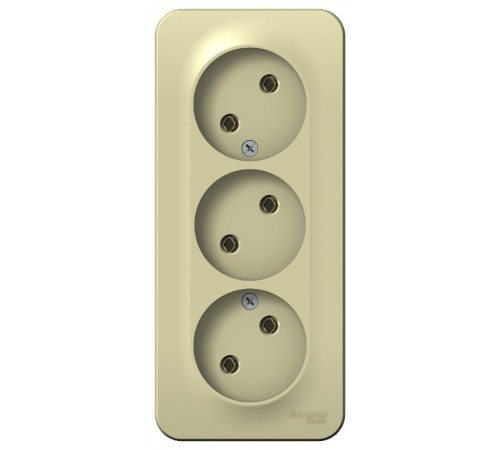 Blanca Бежевый О/У с изолирующей пластиной Розетка 3-ая без з/к без шторок 16А, 250В  BLNRA000317  SE