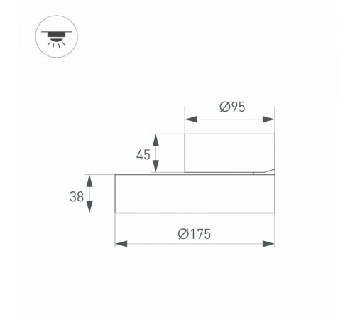 Светильник SP-RONDO-FLAP-R175-16W Day4000 (WH, 110 deg)  028162  Arlight