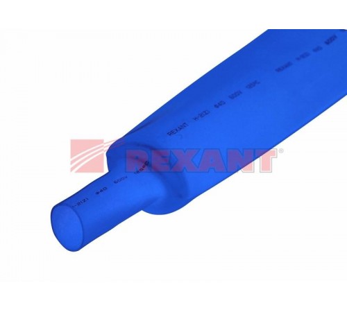 Термоусадка 30,0 / 15,0 мм, синяя (1м)  23-0005  REXANT