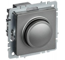 BRITE Светорегулятор поворотно-нажимной 600Вт СС10-1-0-БрС сталь   BR-D20-0600-K46  IEK