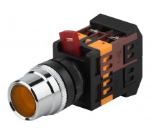 Кнопка управления  ABLF-22 желтый d22мм неон/240В 1з+1р (10/400/3200)  Б0045649  ЭРА