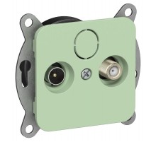 FLITE Розетка 2-ая TV+SAT экр. оконечная РТВс-2-1-1-ФлФ фисташковый  FI-AF23-O-K93  IEK