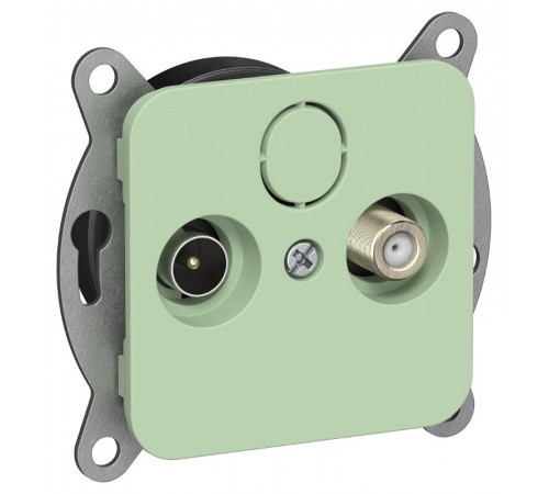 FLITE Розетка 2-ая TV+SAT экр. оконечная РТВс-2-1-1-ФлФ фисташковый  FI-AF23-O-K93  IEK