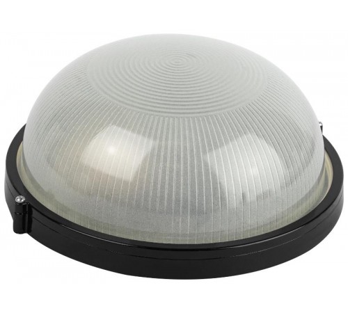 Светильник для ЖКХ под лампу НБП 03-100-001 Акватермо алюминий/стекло IP54 E27 max 100Вт D240 круг черный   Б0063908  ЭРА