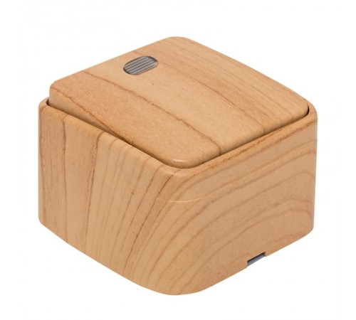 Выключатель 1-клавишный ОП Минск 10А с индикатором светлое дерево EKF  EGV10-121-30  EKF