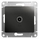 Glossa Антрацит TV Розетка оконечная 1DB  GSL000791  SE