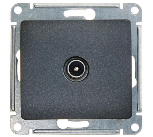 Glossa Антрацит TV Розетка оконечная 1DB  GSL000791  SE