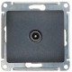 Glossa Антрацит TV Розетка оконечная 1DB  GSL000791  SE