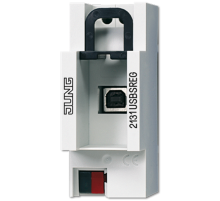 USB-интерфейс, совместимо с KNX Data Secure, монтаж на DIN-рейку, 2 модуля; KNX  2131USBSREG  Jung