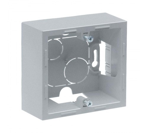 SUNO Коробка для накладного монтажа механизмов серии SUNO 1-постовая. Цвет "Алюминий"  721394  Legrand