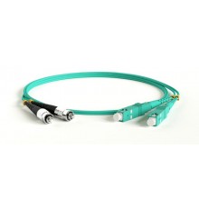 FC-D2-503-FC/PR-SC/PR-H-8M-LSZH-AQ Патч-корд волоконно-оптический (шнур) MM 50/125(OM3), FC-SC, duplex, LSZH, 8 м  425808  Hyperline