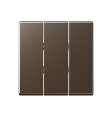 Тройная клавиша для балансирных механизмов выключателей (кнопок); термопласт; мокко; A500  A593BFMO  Jung