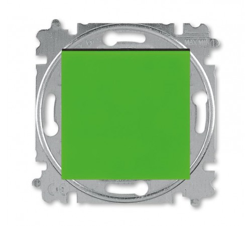 ABB Levit Зелёный / дымчатый чёрный Выключатель кнопочный 1-кл.  3559H-A91445 67W  2CHH599145A6067  ABB