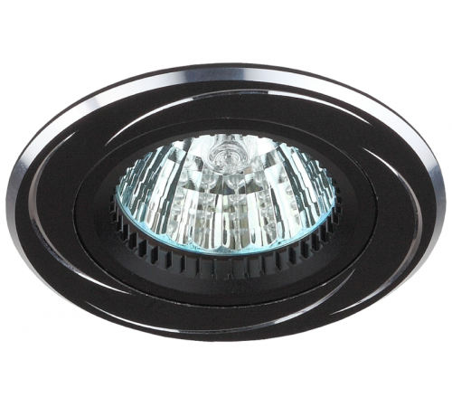 Светильник встраиваемый под лампу KL34 AL/BK/1 штампованный поворотный MR16,12V, 50W белый (50/2400)  Б0049558  ЭРА