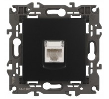 14-3107-05 Розетка RJ45, IP20, антрацит  Б0034306  ЭРА