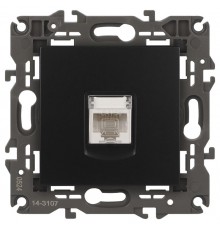 14-3107-05 Розетка RJ45, IP20, антрацит  Б0034306  ЭРА