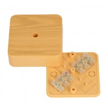 Коробка распределительная КМР-030-030кг (75х75х25) с клеммником светлое дерево EKF PROxima  plc-kmr-030-030kg-s  EKF