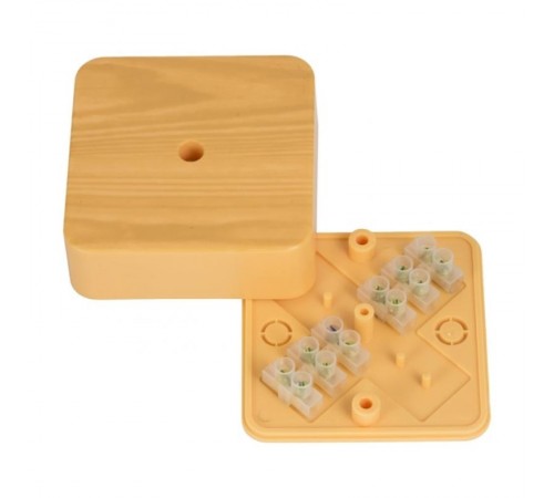 Коробка распределительная КМР-030-030кг (75х75х25) с клеммником светлое дерево EKF PROxima  plc-kmr-030-030kg-s  EKF