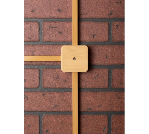 Коробка распределительная КМР-030-030кг (75х75х25) с клеммником светлое дерево EKF PROxima  plc-kmr-030-030kg-s  EKF