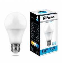 Лампа светодиодная LB-91 (7W) 230V E27 6400K A60  25446  FERON