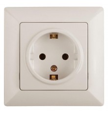 4-202-02 Intro Розетка 2P+E Schuko, 16А-250В, СУ, Solo, сл.кость  Б0043313  Intro