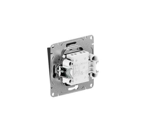 Механизм выключателя, одноклавишный, перекрёстный, чёрный Эпика EKF  UP1-SWB-12  EKF