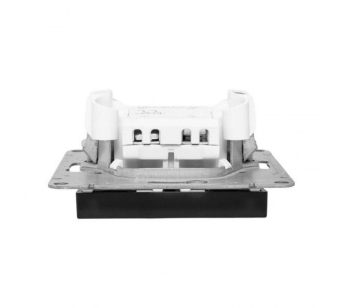 Механизм выключателя, одноклавишный, перекрёстный, чёрный Эпика EKF  UP1-SWB-12  EKF