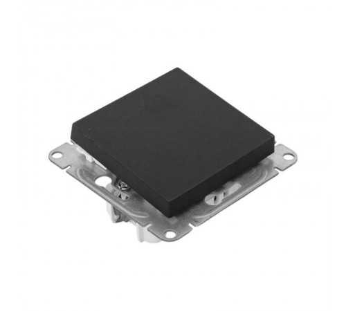 Механизм выключателя, одноклавишный, перекрёстный, чёрный Эпика EKF  UP1-SWB-12  EKF