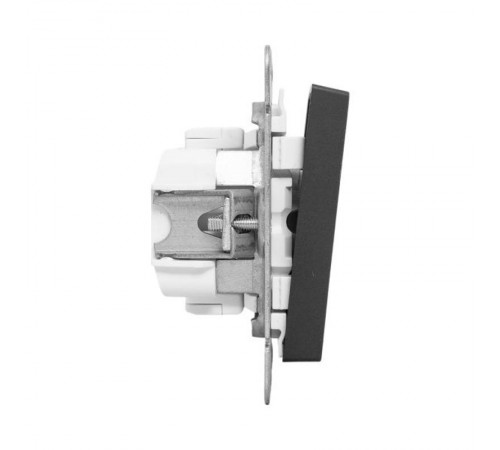 Механизм выключателя, одноклавишный, перекрёстный, чёрный Эпика EKF  UP1-SWB-12  EKF