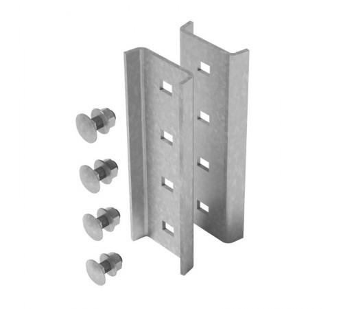 Соединитель стойки потолочного подвеса для высоких нагрузок, толщ. 4,0 мм, гор. цинк, 355303  ССП8-4,0-ГЦ   Ostec