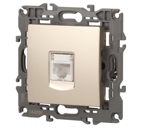 14-3107-04 Розетка RJ45, IP20, шампань  Б0034305  ЭРА