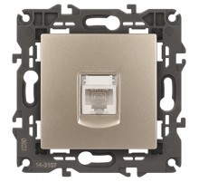 14-3107-04 Розетка RJ45, IP20, шампань  Б0034305  ЭРА