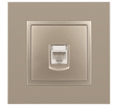 14-3107-04 Розетка RJ45, IP20, шампань  Б0034305  ЭРА