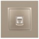 14-3107-04 Розетка RJ45, IP20, шампань  Б0034305  ЭРА