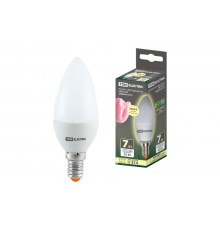 Лампа светодиодная LED 7Вт E14 230В 3000К FС37 свеча  SQ0340-0172  TDM