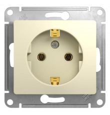 Glossa Бежевый Розетка с заземлением  GSL000243  SE