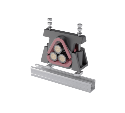 Универсальное крепление для кабеля усиленное диаметром 35-55 мм  UKK3-35-55  КМ-профиль