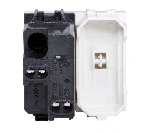 Brava белый Выключатель 16А 2 мод.  76002B  DKC