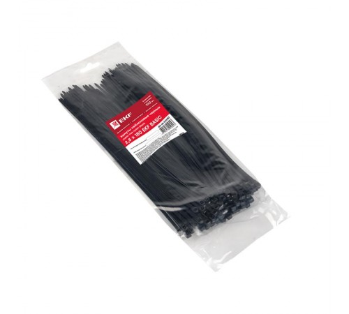 Хомут нейлоновый ЧЕРНЫЙ 2,5х180 (уп./100шт) EKF Simple  plc-cb-2.5x180  EKF