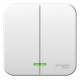 Blanca Белый О/У Выключатель 2-клавишный с подсветкой, 10А, 250B  BLNVA105101  SE