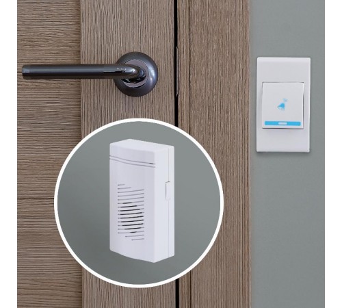 Звонок дверной A05 беспроводной, белый  Б0053279  ЭРА