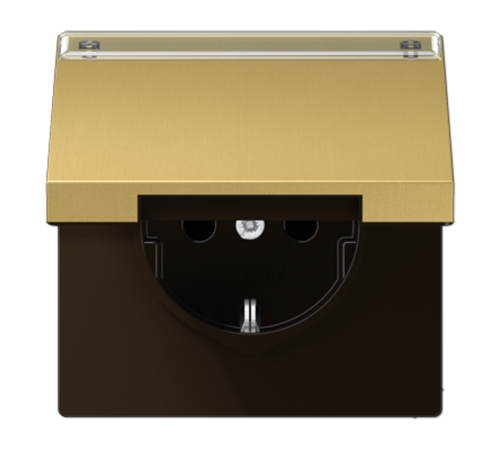 Штепсельная розетка SCHUKO 16A 250V~ с крышкой, защитой от детей ME1520NAKLC Jung