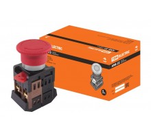 Кнопка AE-22 "Грибок" с фиксацией красный d22мм 230В 1з+1р   SQ0704-0018  TDM