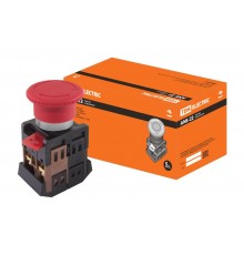 Кнопка AE-22 "Грибок" с фиксацией красный d22мм 230В 1з+1р   SQ0704-0018  TDM