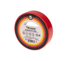Изолента ПВХ 0.13х19 мм, 25 м, красная  KR-09-2204  Kranz