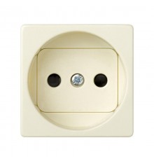 Simon 27 Розетка двухполюсная б/з, с защитными шторками, широкий модуль, S27, слоновая кость  27431-62  Simon